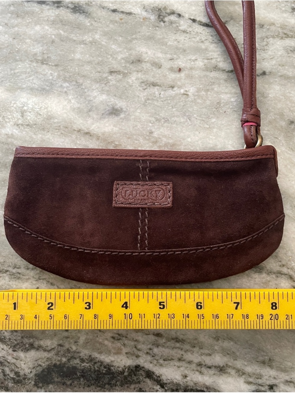 Vintage 90s Leather Lucky Brand Wristlet - Picture 10 of 11